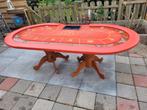 Luxe pokertafel met houten poten! Een unieke stevige tafel!, Een of twee spelers, Ophalen of Verzenden, Gebruikt