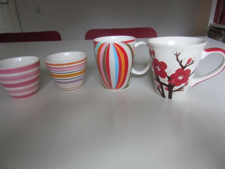 Design-Mokken CHA-CULT + 2 Thee-Kommetjes (Keramiek)- Nwst, Huis en Inrichting, Keuken | Servies, Zo goed als nieuw, Kop(pen) en/of Schotel(s)