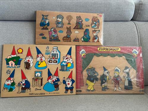 Vintage houten knopjes puzzels ( compleet & in mooie staat, Kinderen en Baby's, Speelgoed | Kinderpuzzels, Zo goed als nieuw, 2 tot 4 jaar
