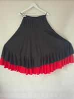 oefenrok flamenco zwart met 2 stroken,  S, en XL, Mice, Zwart, Nieuw, Ophalen of Verzenden