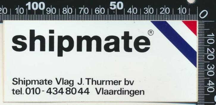 Sticker: Shipmate Vlag - Vlaardingen, Verzamelen, Stickers, Zo goed als nieuw, Bedrijf of Vereniging, Ophalen of Verzenden