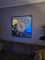 Industriële loberon klok 1 meter bij 1 meter, Ophalen, Zo goed als nieuw, Wandklok
