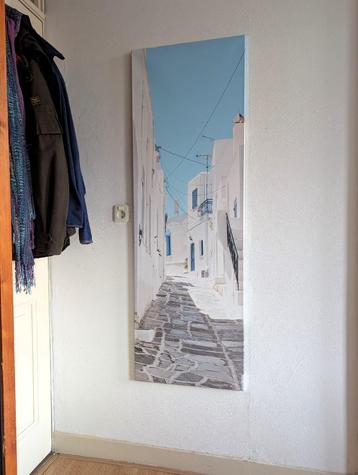  Grote canvas Griekse straten 150 x 50 cm - Sifnos eiland beschikbaar voor biedingen