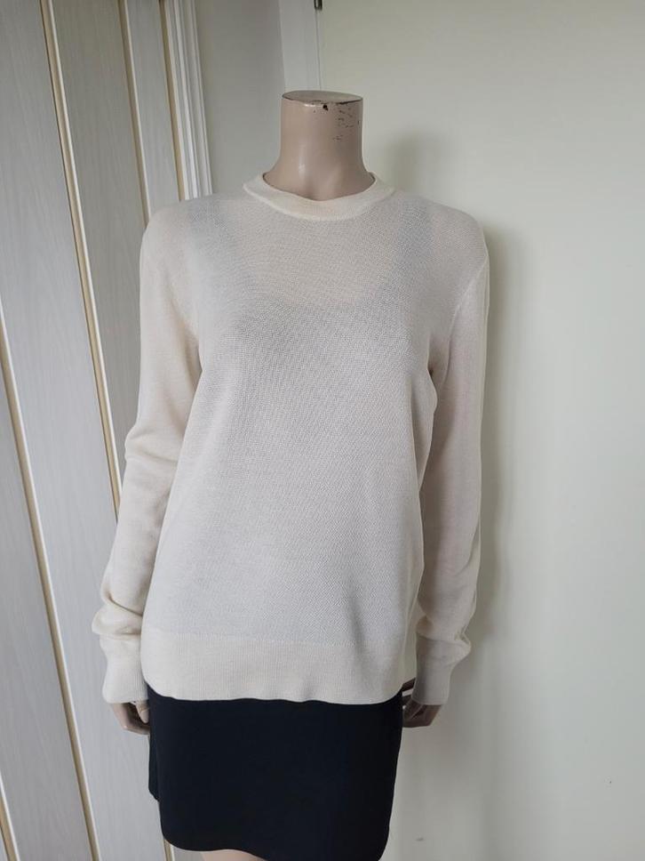 Sandro wollen trui ecru maat 38/40, Kleding | Dames, Tops, Zo goed als nieuw, Maat 38/40 (M), Beige, Lange mouw, Ophalen of Verzenden