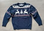 Kersttrui  in donkerblauw katoen/polyamide/wol H&M maat 164, Gebruikt, Trui of Vest, H&M, Ophalen of Verzenden