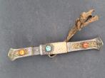 Tibet  mes  met half edelstenen zilver., Ophalen of Verzenden