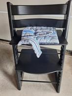 Stokke tripp trapp kinderstoel trip trap stoel zwart, Kinderen en Baby's, Kinderstoelen, Ophalen, Gebruikt, Meegroeistoel