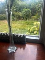 Glazen hoeden vaas met draaiknop 1950, Gebruikt, Ophalen of Verzenden, Glas, Minder dan 50 cm