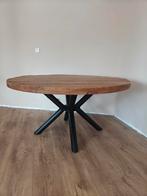 Mango houten eettafel 150cm ronde poten, Huis en Inrichting, Tafels | Eettafels, Ophalen, Rond, Zo goed als nieuw, Vijf personen of meer