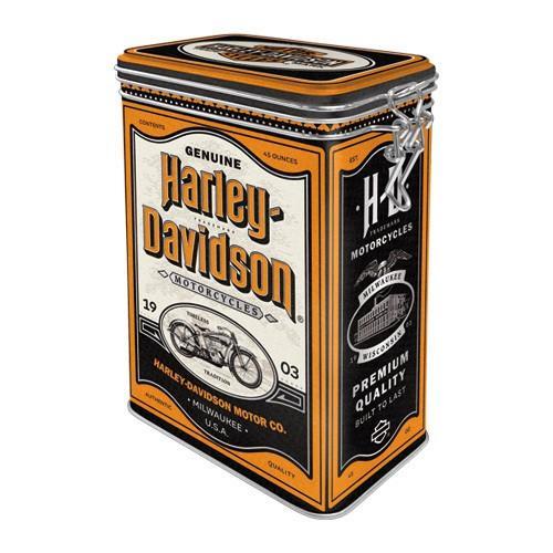 Harley Davidson Milwaukee clipbox reclame voorraadblik blik, Verzamelen, Automerken, Motoren en Formule 1, Nieuw, Auto's, Ophalen of Verzenden