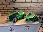 John Deere looptrekker met aanhanger, Kinderen en Baby's, Speelgoed | Buiten | Skelters, Ophalen, Gebruikt, Berg, Met kar of aanhanger