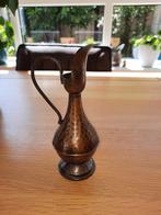 Leuk klein koper/brons achtig kannetje, vaasje, Ophalen of Verzenden
