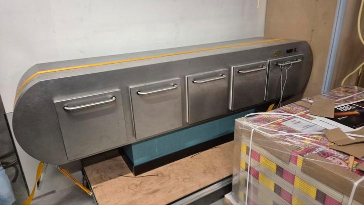 Rosval vrijstaand RVS koelmeubel en werkbank, Huis en Inrichting, Keuken | Keukenbenodigdheden, Gebruikt, Ophalen