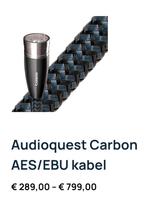 Audioquest Carbon AES/EBU XLR, Audio, Tv en Foto, Audiokabels en Televisiekabels, Ophalen of Verzenden, Zo goed als nieuw, Minder dan 2 meter