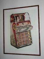 Jukebox  Seeburg  V200 in Lijst    35 x 28  cm, Ophalen of Verzenden, Zo goed als nieuw, 1950 tot 1960, Seeburg