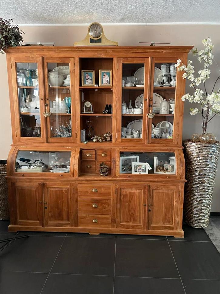Teakhouten grutters kast - 220 hoog, Huis en Inrichting, Kasten | Buffetkasten, Gebruikt, 150 tot 200 cm, 50 tot 75 cm, Met lade(s)