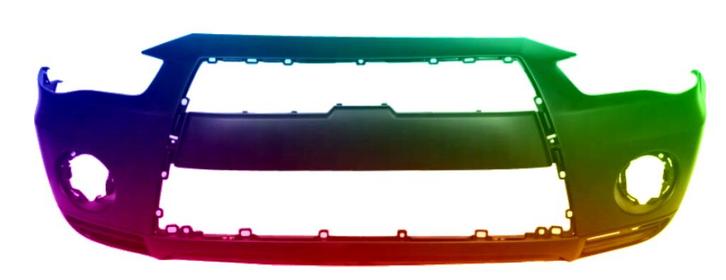 Voorbumper Voor Mitsubishi Outlander (CW0) 2009-2012 gespote, Auto-onderdelen, Carrosserie en Plaatwerk, Bumper, Mitsubishi, Voor