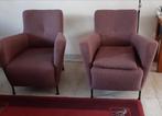 Set van 2 stoffen fauteuils, Huis en Inrichting, Fauteuils, Ophalen, Gebruikt, Minder dan 75 cm, Tijdloos
