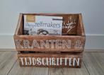 Stoere landelijke houten krantenbak, Ophalen of Verzenden, Zo goed als nieuw