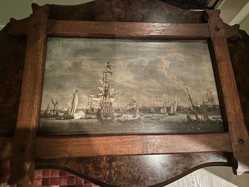 Oud schilderij op hout, geen doek beschikbaar voor biedingen