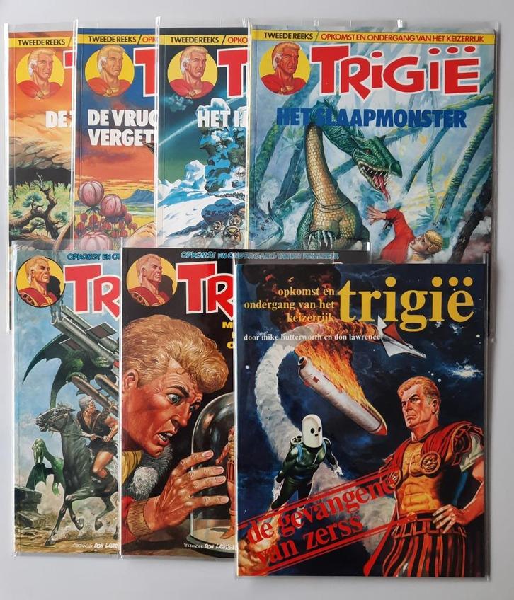 trigie albums 1e druk set van 7 stuks div tittels, Boeken, Stripboeken, Zo goed als nieuw, Eén stripboek, Ophalen of Verzenden