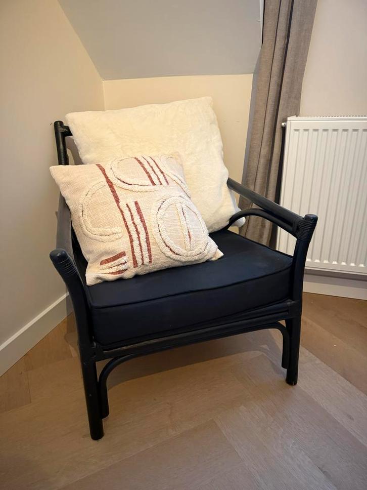 Zwarte Bamboe Look Stoelen met Kussens, Huis en Inrichting, Stoelen, Ophalen