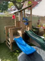 Speeltoestel met 2 glijbanen van Douglas hout, Kinderen en Baby's, Speelgoed | Buiten | Speeltoestellen, Ophalen, Gebruikt