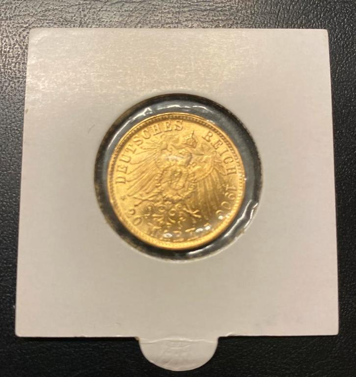 20 mark 1900 preussen goud, Postzegels en Munten, Edelmetalen en Baren, Goud, Ophalen of Verzenden