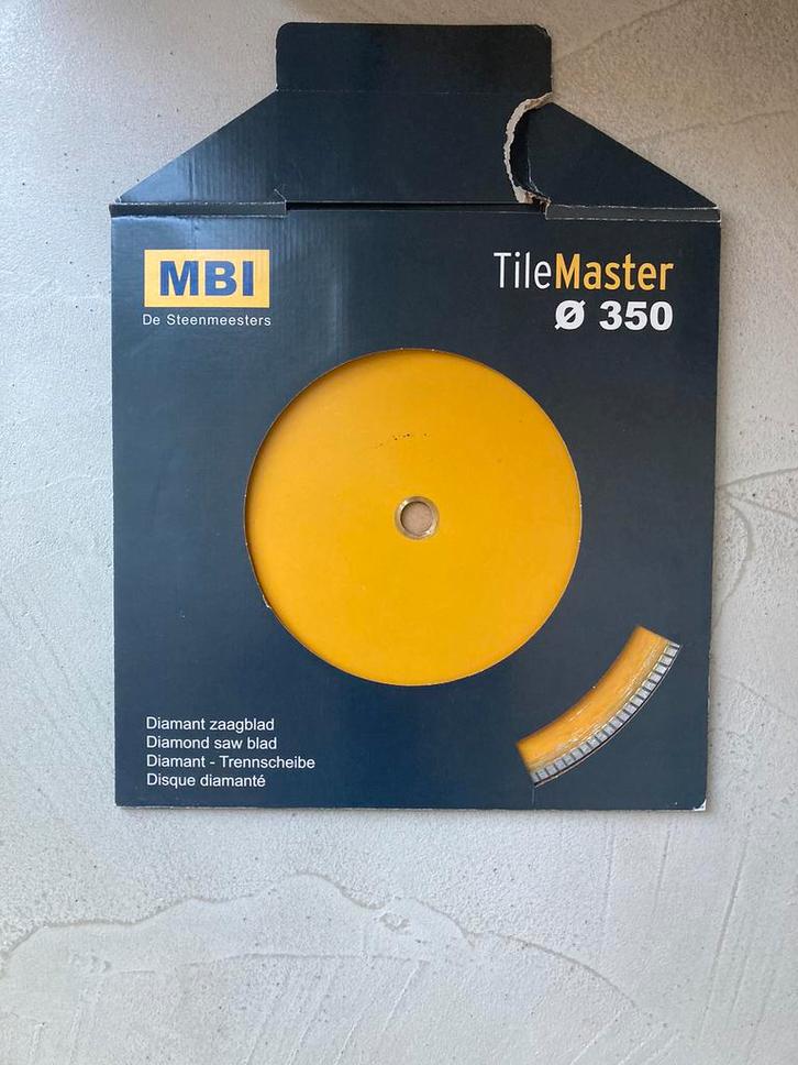 Mbi tilemaster ceramics 350 geoceramica, Doe-het-zelf en Verbouw, Gereedschap | Zaagmachines, Zo goed als nieuw, Cirkelzaag, 1200 watt of meer