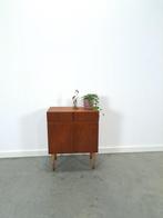 Teak fineer kastje met lades, nr. 2 vintage, Ophalen of Verzenden, Gebruikt