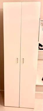 Witte kledingkast met deuren, Ophalen, Overige materialen, 100 tot 150 cm, Zo goed als nieuw