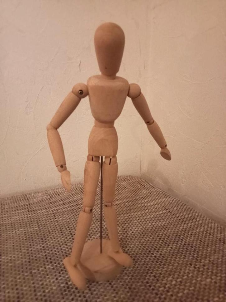 Houten Tekenpop in Goede Staat, Antiek en Kunst, Kunst | Beelden en Houtsnijwerken, Ophalen of Verzenden