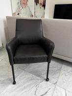 Linteloo Giulietta bruine leren eetkamer stoelen (set 6), Ophalen, Bruin, Leer, Zo goed als nieuw