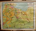 Oude wandkaart v. d. provincie Utrecht (linnen) 100 x 80 cm., Ophalen of Verzenden, Aardrijkskunde