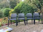 4 Hartman tuinstoelen antraciet (stapelbaar), Tuin en Terras, Ophalen, Gebruikt, Kunststof, Stapelbaar
