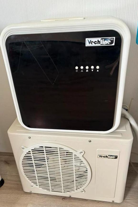 Vechline split airco 7000btu, Witgoed en Apparatuur, Airco's, Gebruikt, Mobiele airco, Minder dan 60 m³, 3 snelheden of meer, Koelen en Ontvochtigen