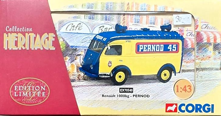 Corgi Collection Renault 1000kg in Pernod 45-kleuren, Hobby en Vrije tijd, Modelauto's | 1:43, Zo goed als nieuw, Auto, Corgi