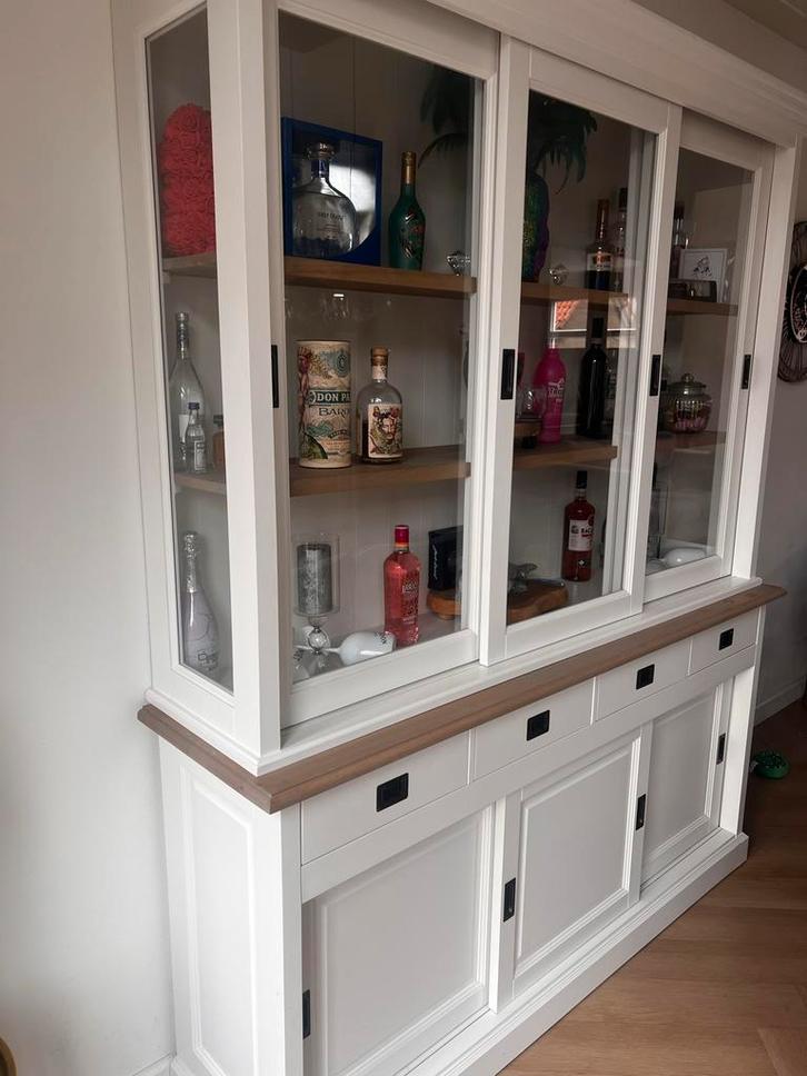 Buffetkast wit eiken, Huis en Inrichting, Kasten | Buffetkasten, Gebruikt, 200 cm of meer, 150 tot 200 cm, 25 tot 50 cm, Met lade(s)