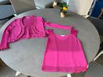 Fuchsia roze Diktons Barcelona twinset, maat L, Kleding | Dames, Truien en Vesten, Diktons Barcelona, Verzenden, Maat 42/44 (L)