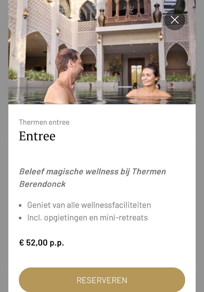 Sauna Berendonck tickets – 40% korting, geldig t/m 12 okt, Tickets en Kaartjes, Kortingen en Cadeaubonnen, Eén persoon, Spa of Sauna