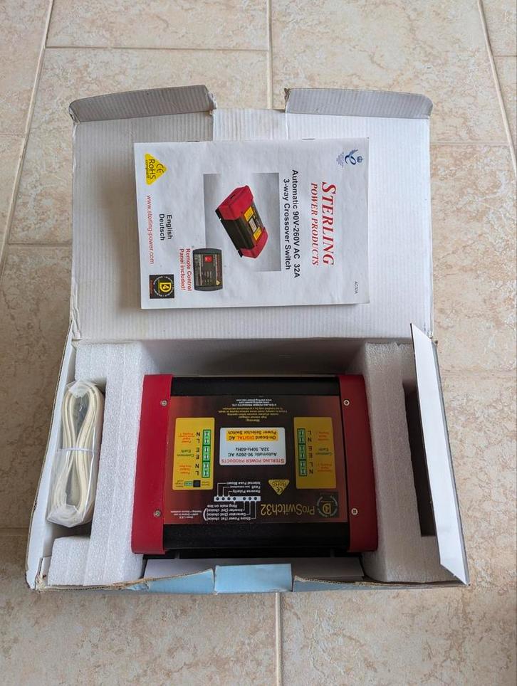 Sterling Power AC Automatic Crossover Switch 32A, Auto diversen, Auto-accessoires, Zo goed als nieuw, Verzenden