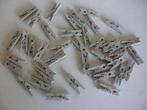 4935F- Set 40x HOUTEN Kleine KNIJPERTJE GRIJS, Ophalen of Verzenden, Nieuw, Materiaal