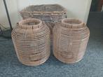 Twee mooie rotan lampen!, Ophalen of Verzenden, Zo goed als nieuw, Rond