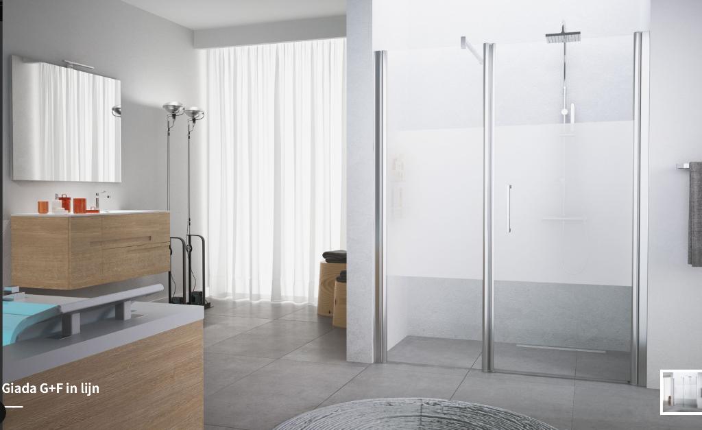 Novellini Giada douchewand 120 cm, Ophalen, Nieuw