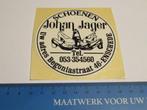 Sticker Johan Jager Schoenen - Enschede, Verzamelen, Verzenden, Zo goed als nieuw, Bedrijf of Vereniging