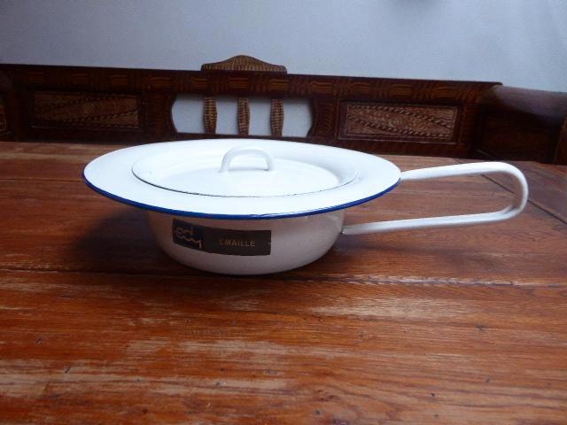 Antieke emaille bedpan, edy emaille, Antiek en Kunst, Antiek | Emaille, Ophalen of Verzenden