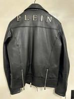 Philipp Plein Leather Biker “Believer” jas, Ophalen of Verzenden, Zo goed als nieuw, Maat 52/54 (L), Zwart