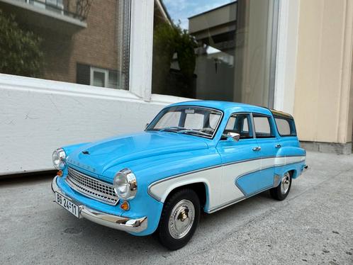 1:18 Wartburg 312 Camping DeLuxe blauw 1967 BOS Models, Hobby en Vrije tijd, Modelauto's | 1:18, Zo goed als nieuw, Auto, Overige merken