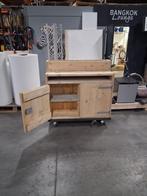 Steigerhouten Plantenbak/Opbergkast, Huis en Inrichting, Industrieel, 25 tot 50 cm, Overige houtsoorten, Gebruikt