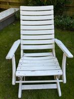 Deckchair, tuinstoel, opknapper, Ophalen, Gebruikt, Hout, Verstelbaar